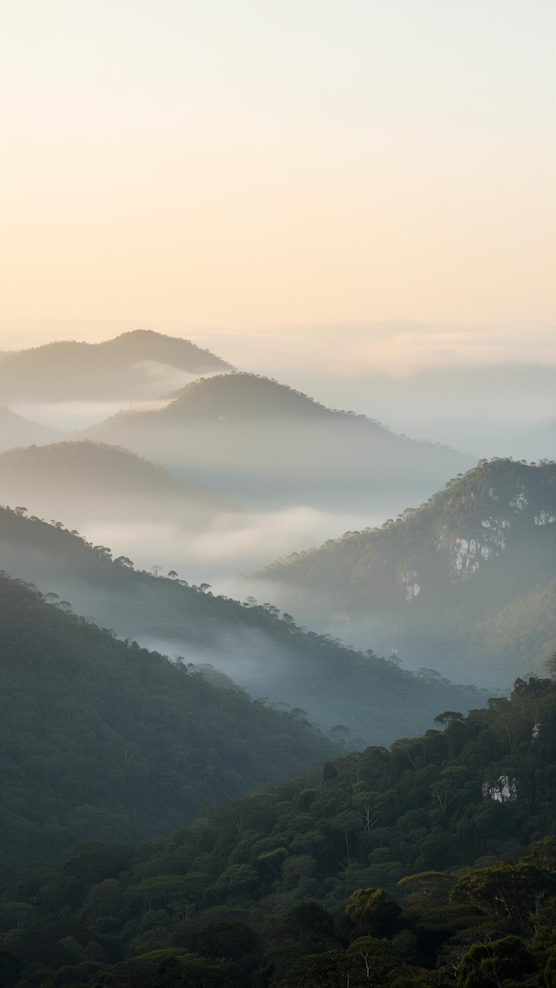 Mountain landscape in Jarabacoa at dawn